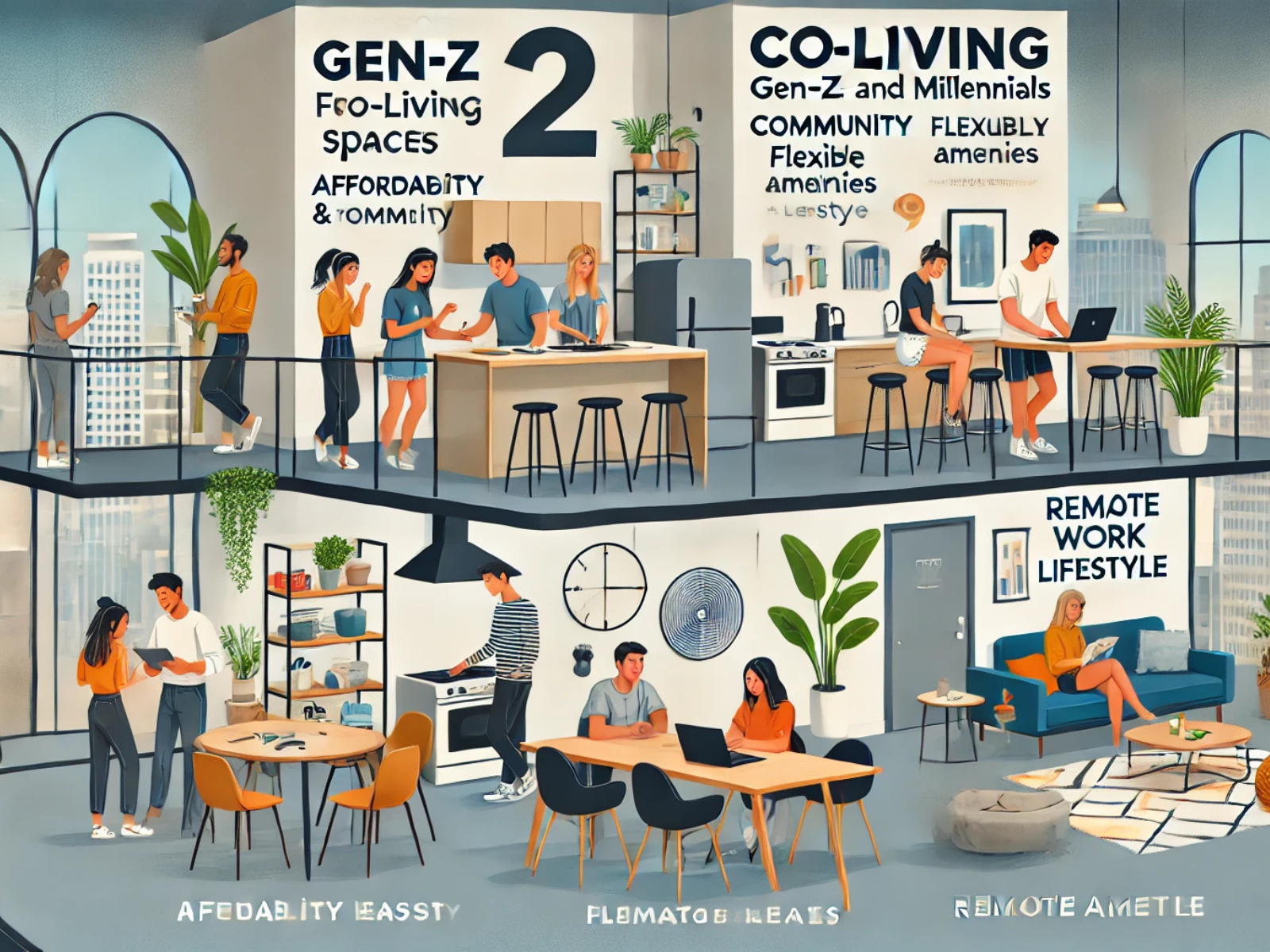 Reasons Why Gen-Z & Millennials Favor Co-Living Spaces